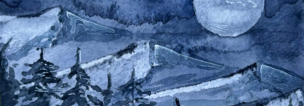 Watercolor Moon